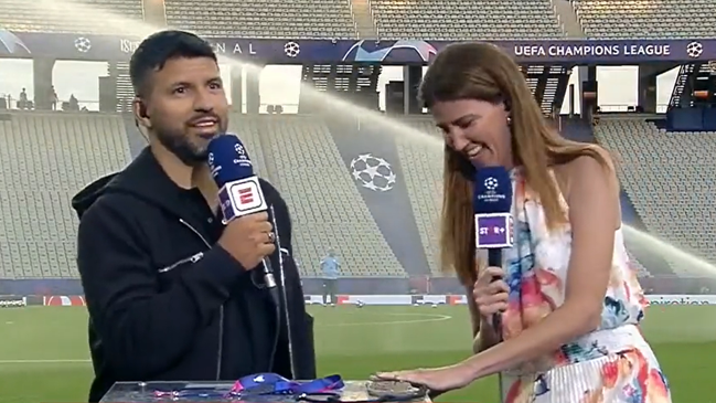 [VIDEO] El divertido exabrupto de “Kun” Agüero en la previa de la final de Champions
