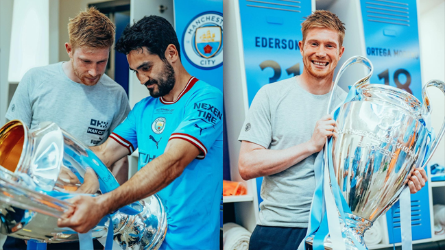 “Creo que dice Manchester City”: De Bruyne bromeó junto a Gundogan tras ganar la Champions