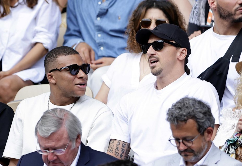 Kylian Mbappé y Zlatan Ibrahimovic acapararon miradas en la final de Roland Garros