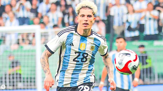 Alejandro Garnacho debutó con la selección argentina