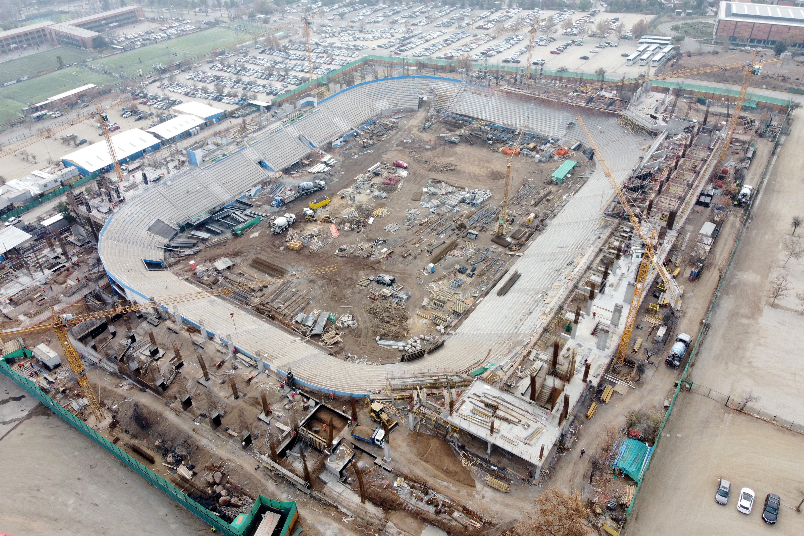 Obras en estadio San Carlos de Apoquindo presentan un 20 por ciento de avance