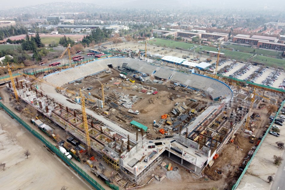 Así avanzan las obras en el nuevo Estadio San Carlos de Apoquindo