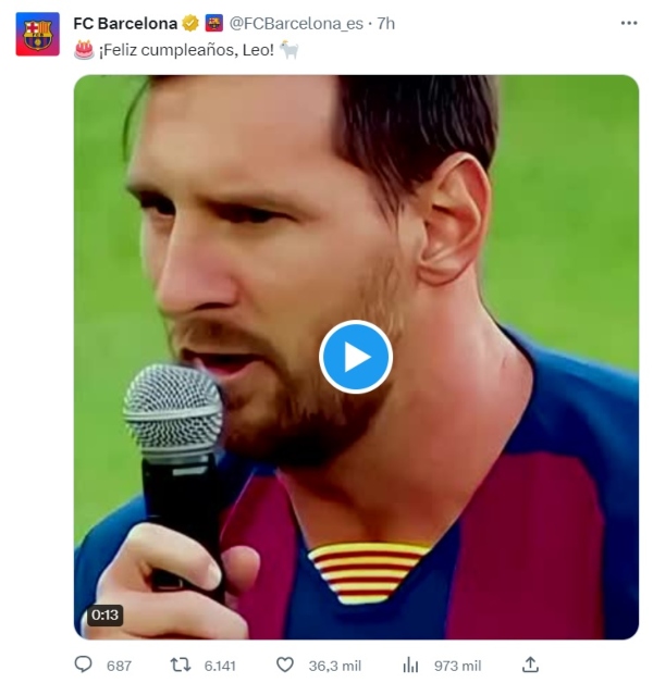 Los fríos saludos de FC Barcelona y PSG para Lionel Messi en su cumpleaños