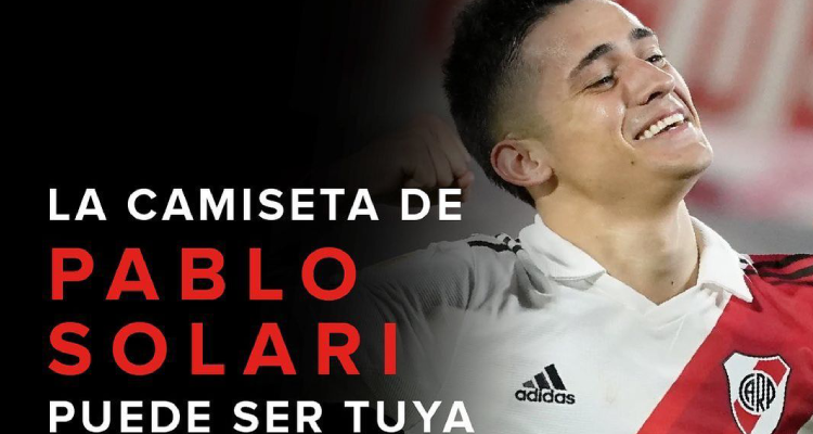 Camiseta de Pablo Solari fue subastada por el segundo monto más alto de la Fundación River