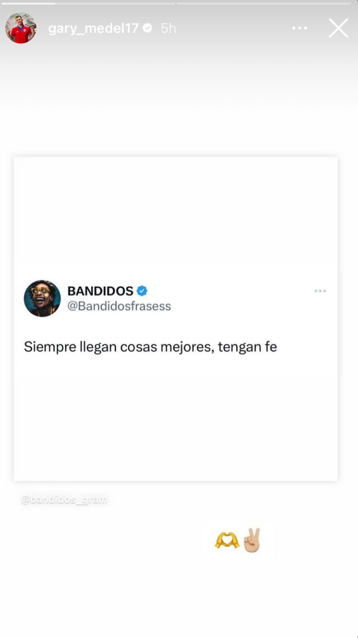 Gary Medel está a detalles de Vasco da Gama y así reaccionó
