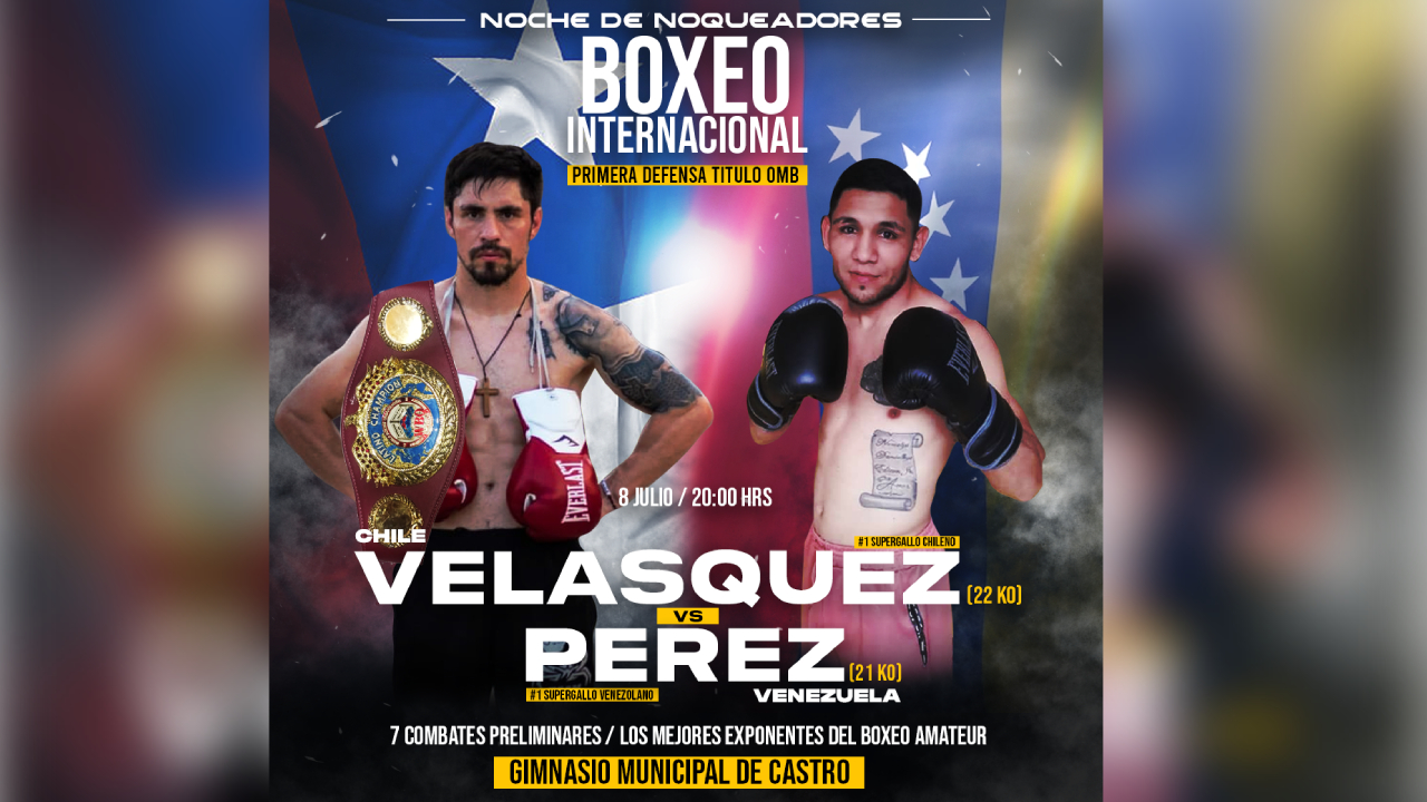 José “Pancora” Velásquez defenderá el título latino súper gallo de la OMB en Chiloé