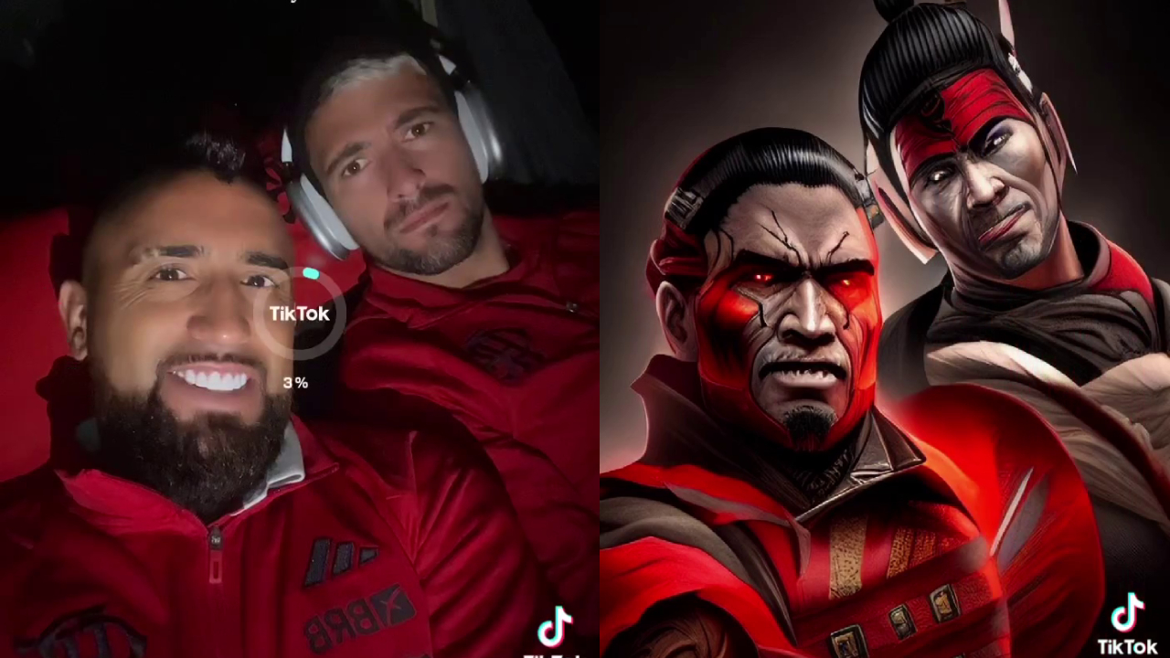 Arturo Vidal utilizó el filtro de Mortal Kombat y sorprendió con el resultado en sus redes