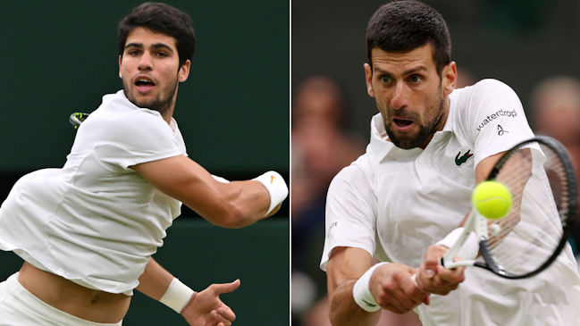 Novak Djokovic y Carlos Alcaraz disputan la gran final de Wimbledon