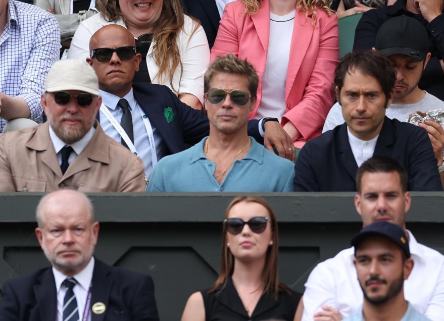 Brad Pitt disfruta de la gran final de Wimbledon entre Novak Djokovic y Carlos Alcaraz