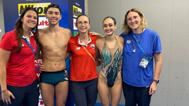 Theodora Garrido y Nicolás Campos lograron histórico octavo lugar en Mundial de Natación