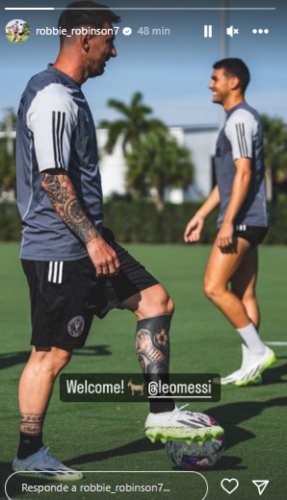 Robbie Robinson también le dio la bienvenida a Messi en Inter Miami