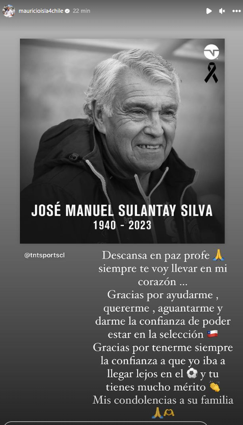 El sentido mensaje de Mauricio Isla para despedir a José Sulantay