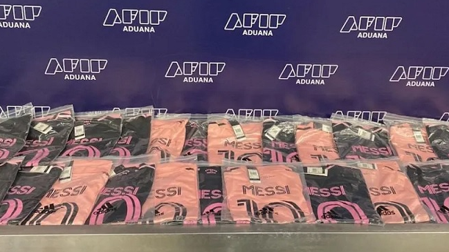 Argentina: Incautan camisetas falsas de Inter Miami con el nombre de Messi