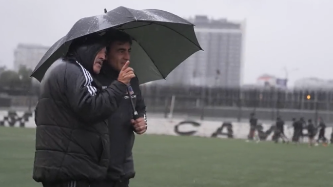 Colo Colo trabajó en una lluviosa jornada en el Monumental