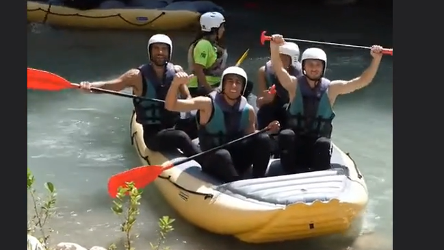 Salernitana vivió un “día de rafting” con Diego Valencia como protagonista