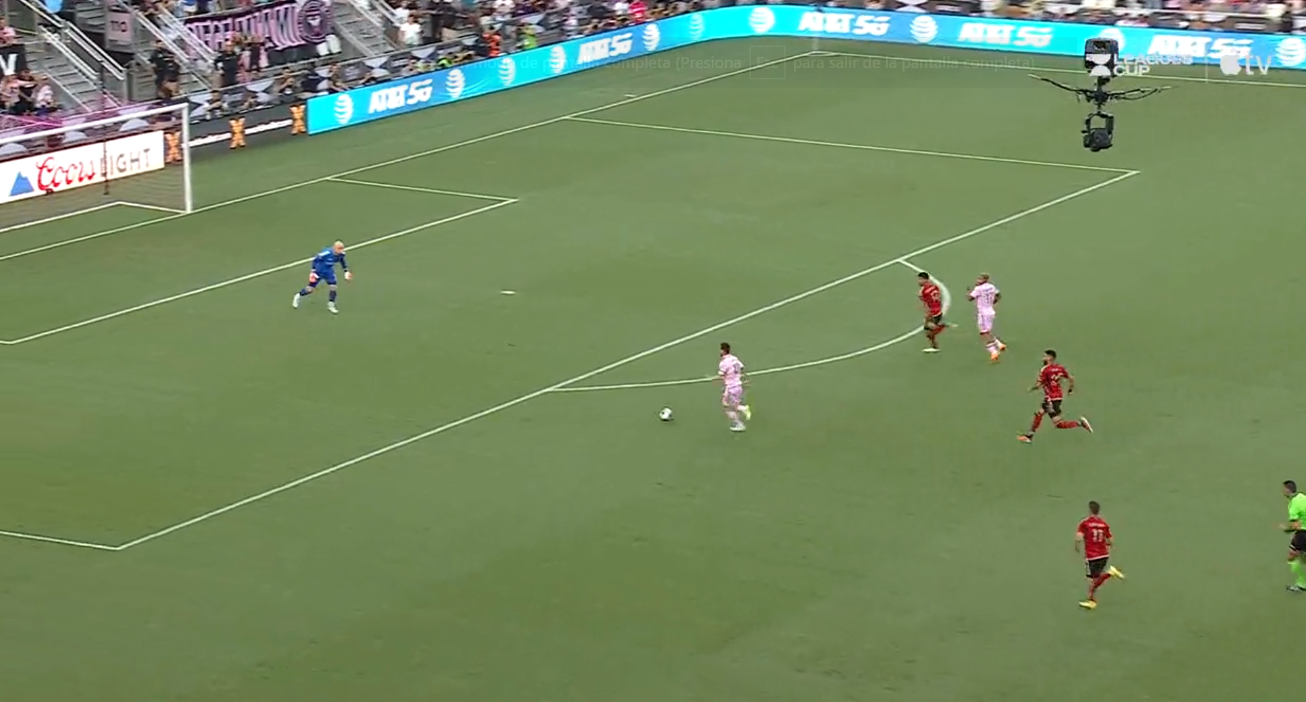 Lionel Messi golpeó de entrada y abrió la cuenta para Inter Miami ante Atlanta United