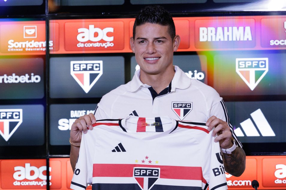 James Rodríguez fue presentado como refuerzo de Sao Paulo