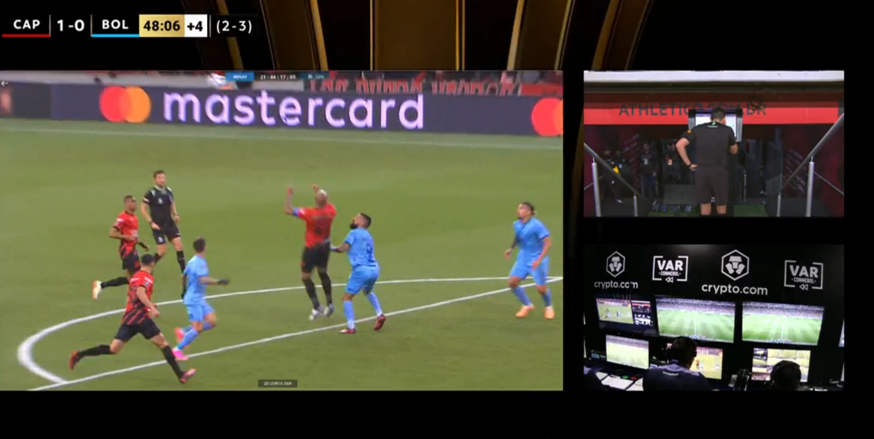 [VIDEO] ¿Falta de Ronnie Fernández? El gol anulado a Bolívar ante Atlético Paranaense