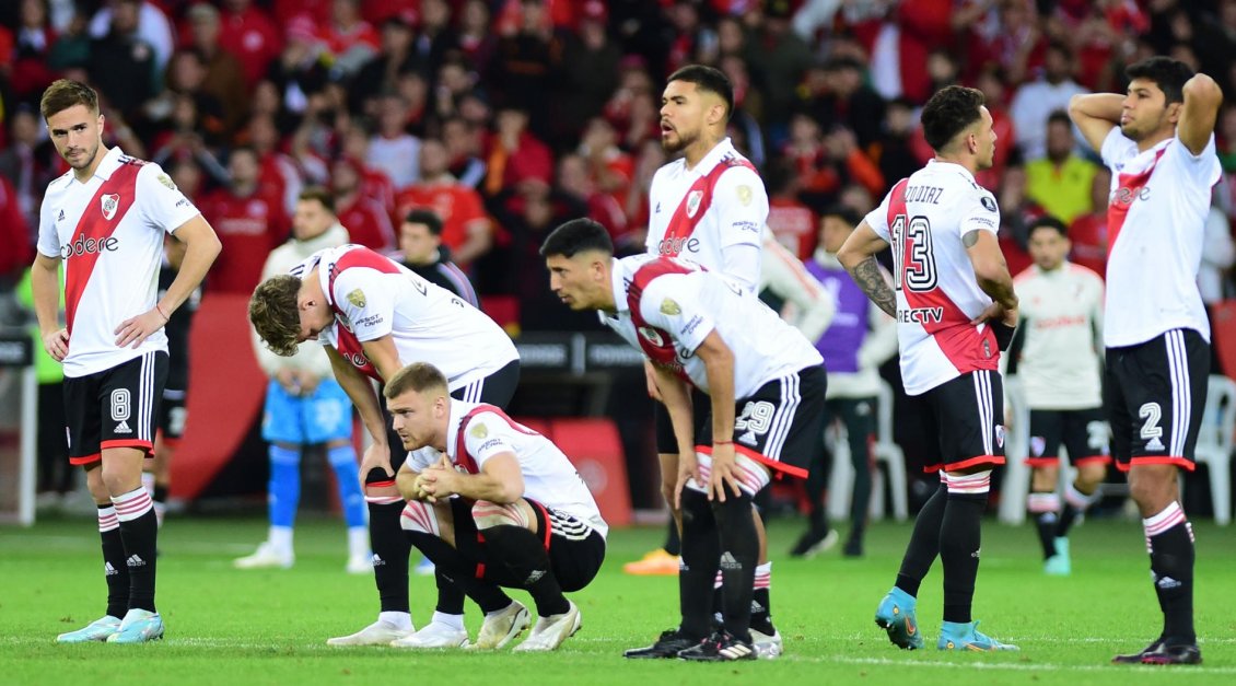 La desazón de River Plate tras quedar eliminado ante Inter de Porto Alegre en la Libertadores