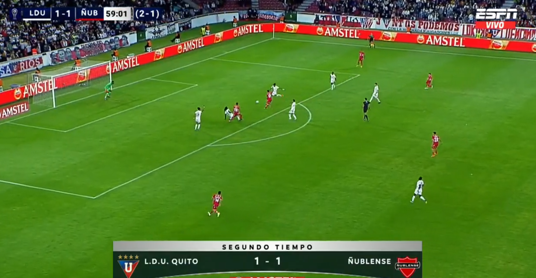 El autogol de Richard Mina que encendió la ilusión de Ñublense ante Liga de Quito