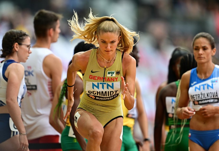 Alica Schmidt, la “atleta más sexy del mundo”, clasificó a la final del 4×400 en Budapest