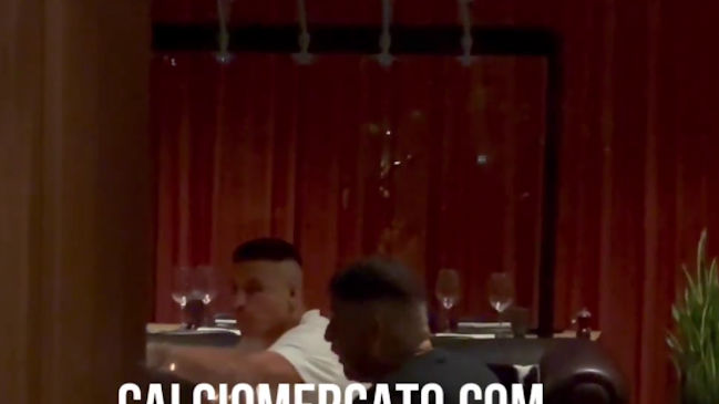Alexis Sánchez y Fernando Felicevich cenaron en el restaurante de Javier Zanetti en Milán