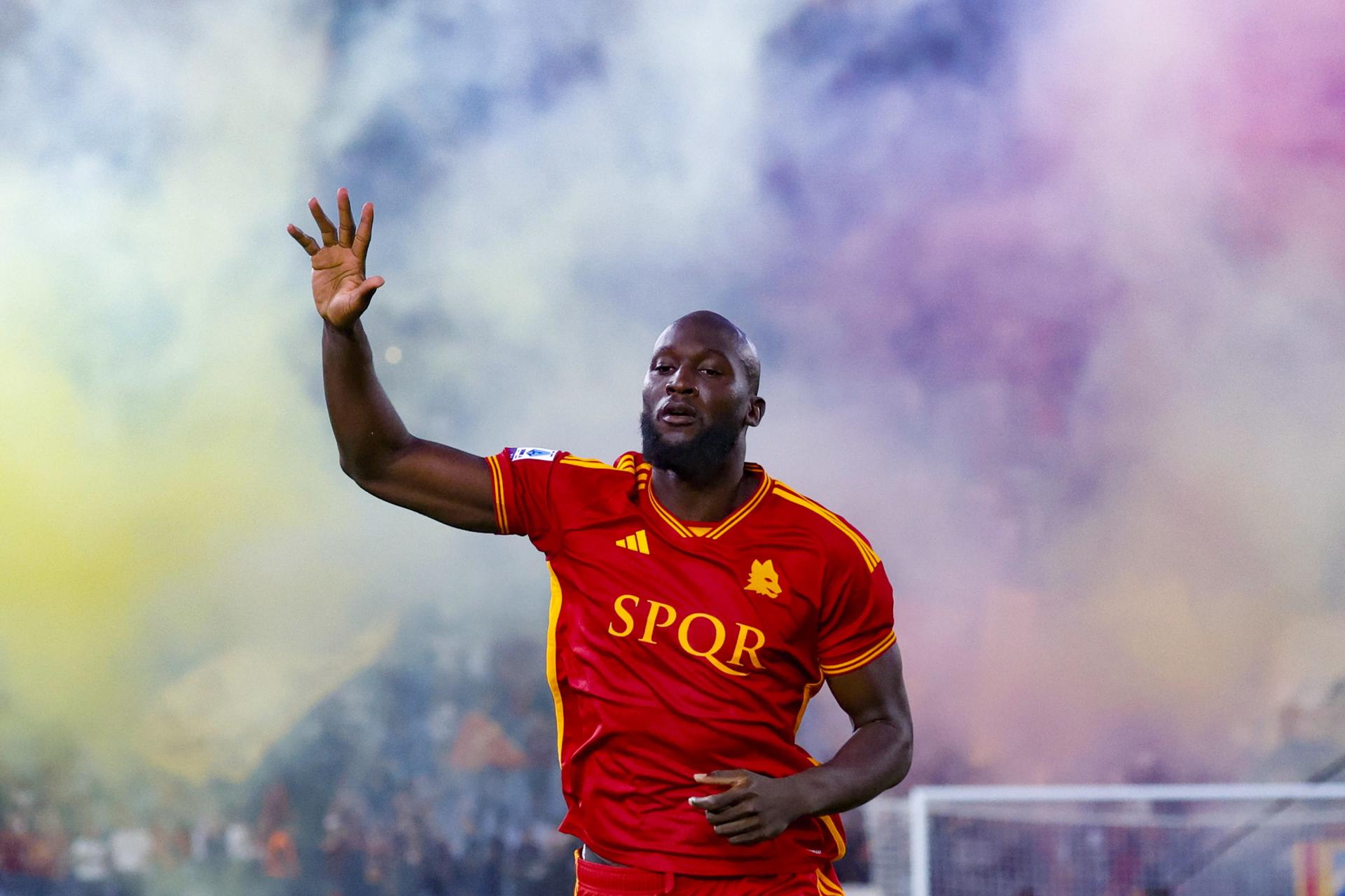 La espectacular presentación de Romelu Lukaku en el Olímpico de Roma