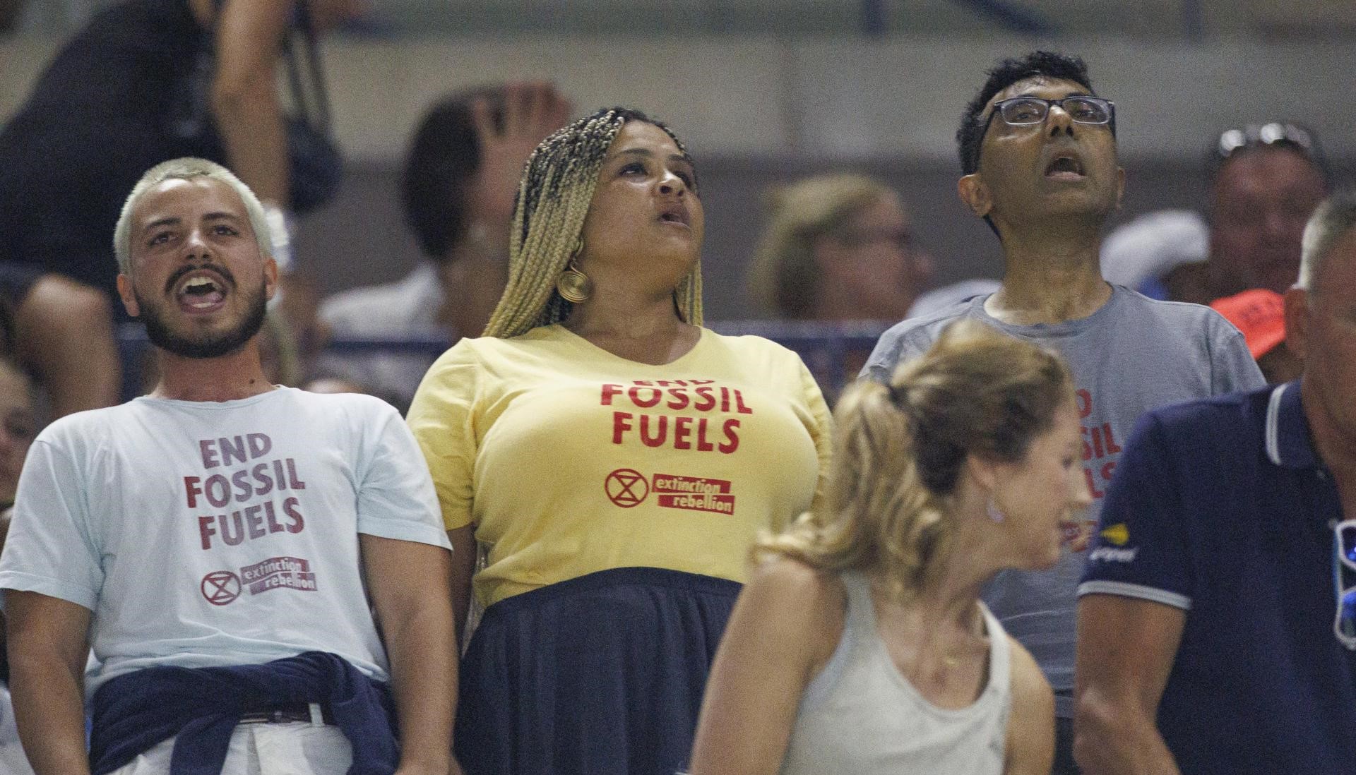 Duelo de Gauff y Muchova en el US Open fue interrumpido por activistas ecologistas