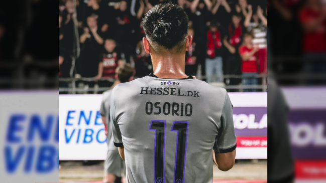 Darío Osorio dijo presente en la igualdad de Midtjylland contra Viborg