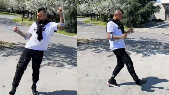 Arturo Vidal sacó a relucir sus pasos prohibidos con baile en muletas en medio de su recuperación