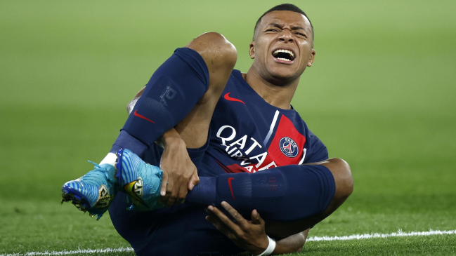 Mbappé abandonó lesionado la goleada que PSG le propinó a Olympique de Marsella
