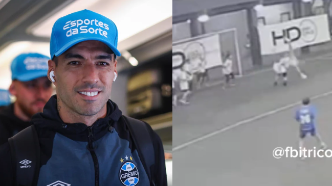 Luis Suárez se viralizó con un golazo de chilena en partido por el cumpleaños de su hijo