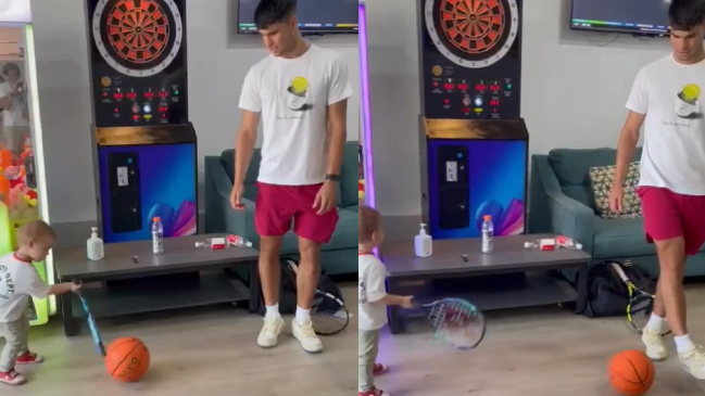 ¡Explosión de ternura! Carlos Alcaraz compartió con Juanito Jarry en Beijing