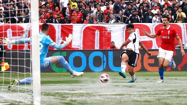 Hinchas de Colo Colo prendieron bengalas, fuegos artificiales y lanzaron proyectiles