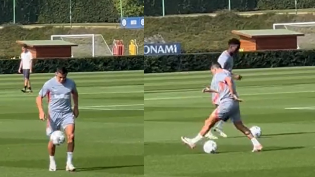 Alexis lució su calidad en la práctica de Inter de Milán