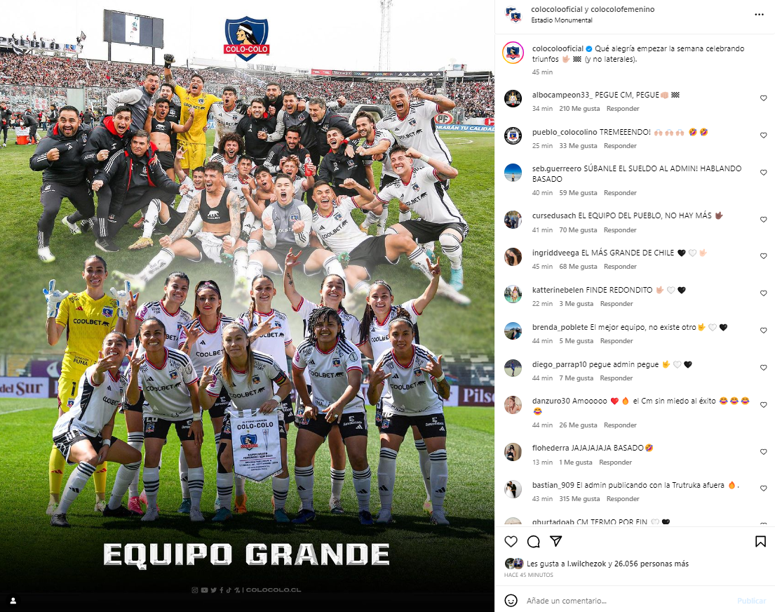 Colo Colo se burló de U. Católica por la celebración del lateral de Zampedri