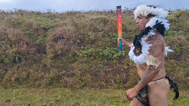 Rapa Nui dio inicio al recorrido “Mar y litoral” de la antorcha panamericana en Chile