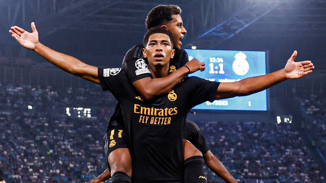 Bellingham guió remontada de Real Madrid ante Napoli en la Liga de Campeones