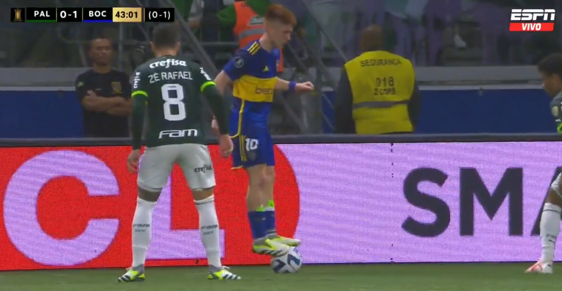 Valentín Barco imitó a Yeferson Soteldo en la semifinal de Boca y Palmeiras