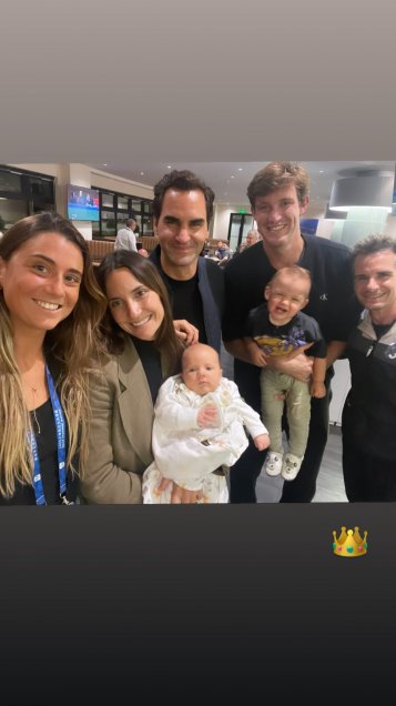 Jarry y su familia disfrutaron con la compañía de Roger Federer en el Masters de Shanghai