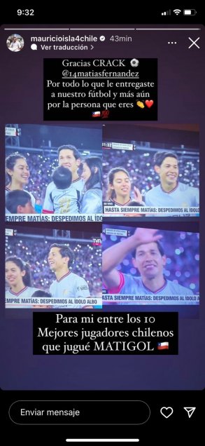 Los mensajes de despedida para Matías Fernández