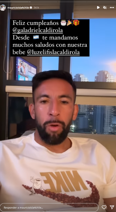 El cariñoso mensaje que Mauricio Isla le envió a Gala Caldirola