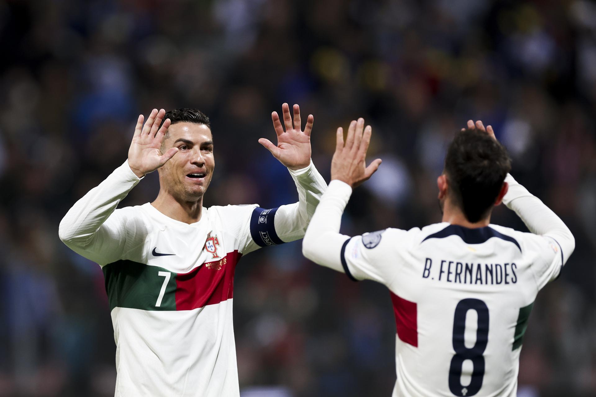 Cristiano Ronaldo brilló con doblete en goleada de Portugal a Bosnia-Herzegovina
