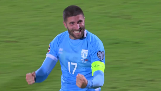 San Marino convirtió ante Dinamarca su primer gol en las Clasificatorias a la Euro 2024