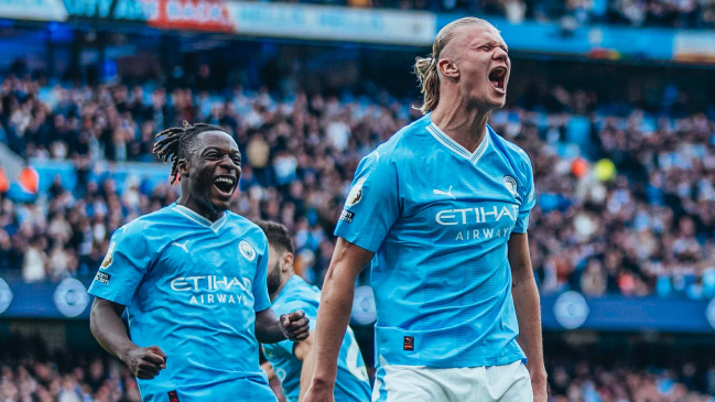 Los goles de Haaland y Alvarez permitieron el festejo de Manchester City ante Brighton