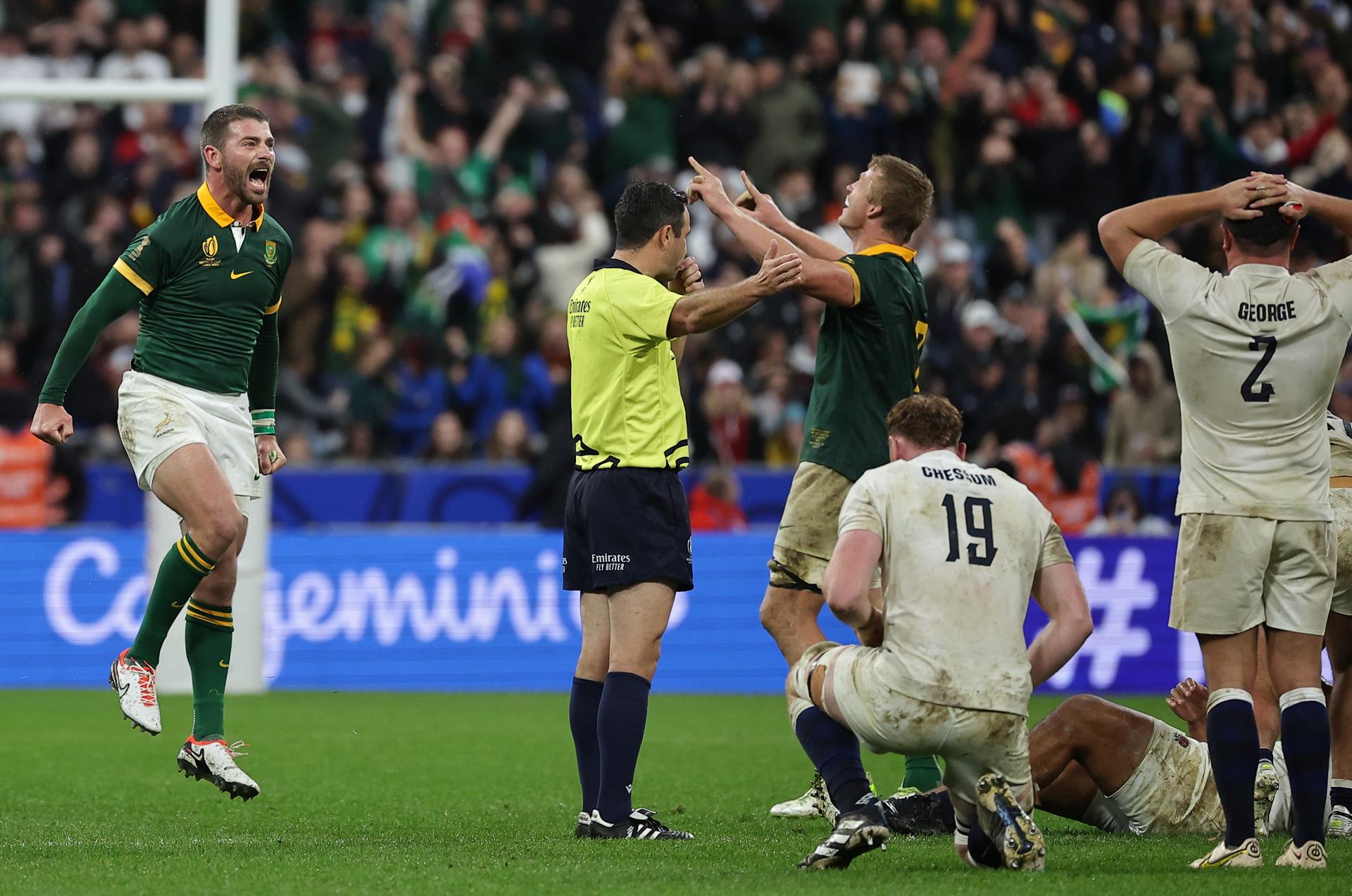Sudáfrica derrotó a Inglaterra y enfrentará a los All Blacks en la final del Mundial de Rugby