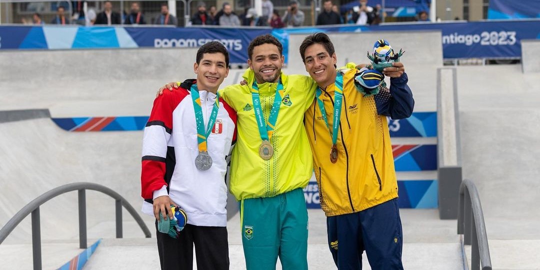 Brasil sumó otro oro en el skateboarding street masculino de Santiago 2023