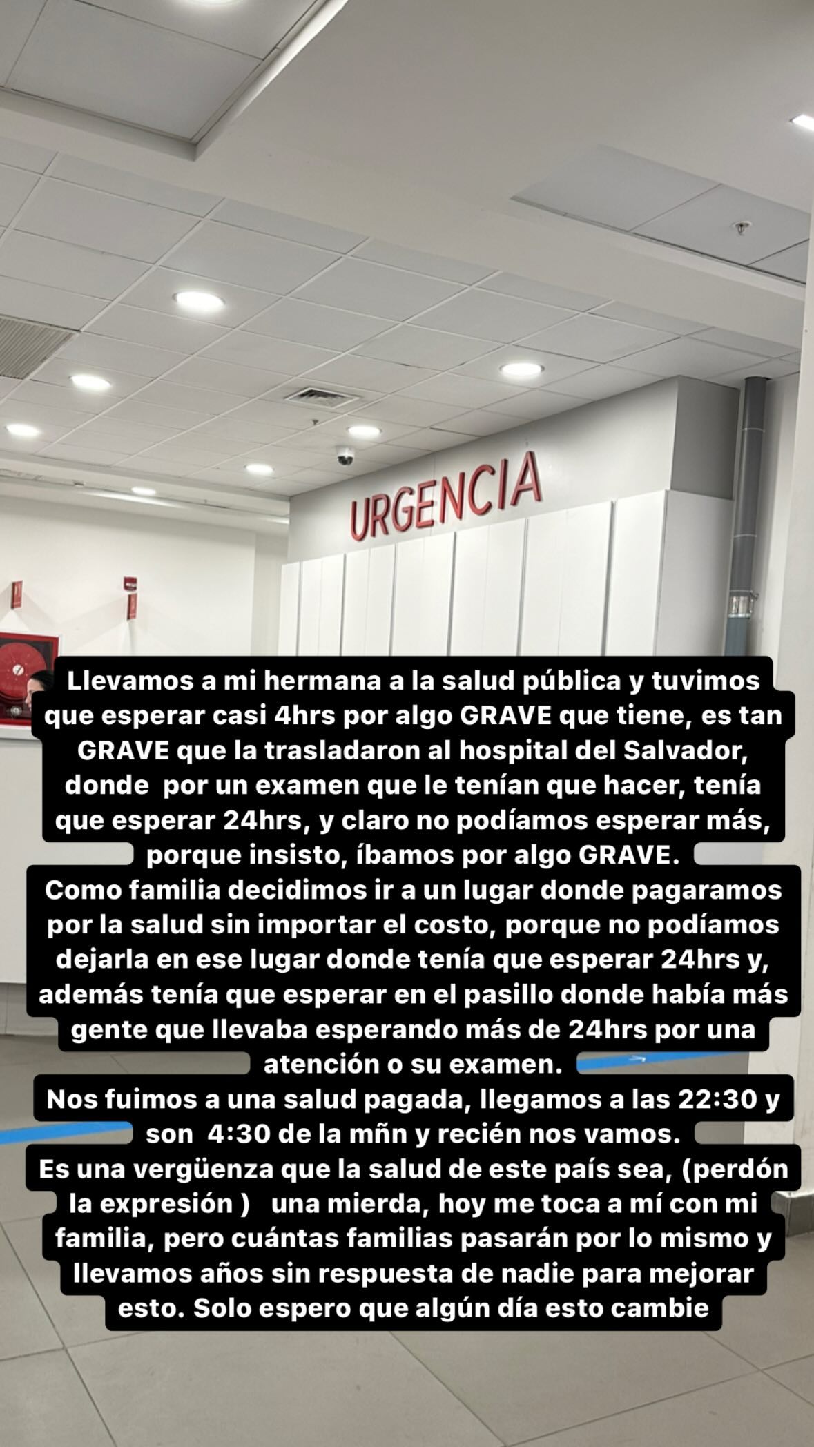 Carla Guerrero criticó con dureza el sistema de salud pública