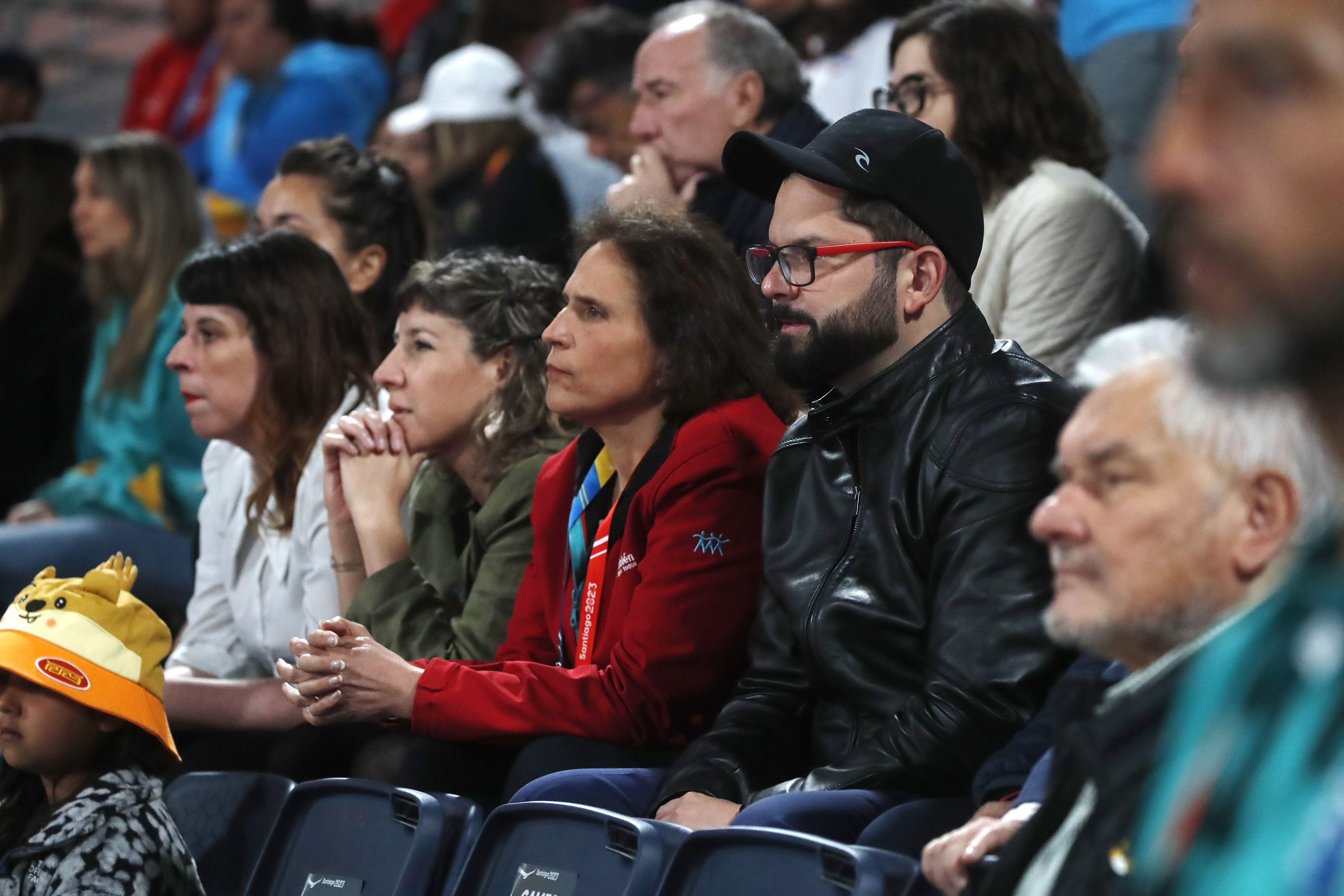 Presidente Boric disfrutó del voley playa y se sumó al “congelado” en Santiago 2023