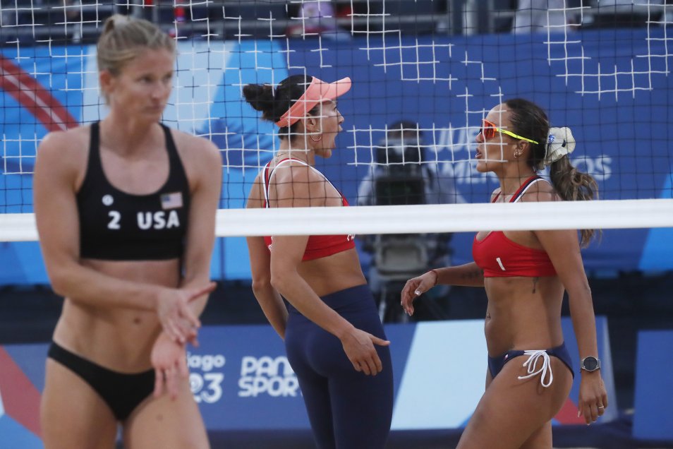 Vorpahl y Rivas dieron dura batalla a Estados Unidos en el voleibol playa femenino